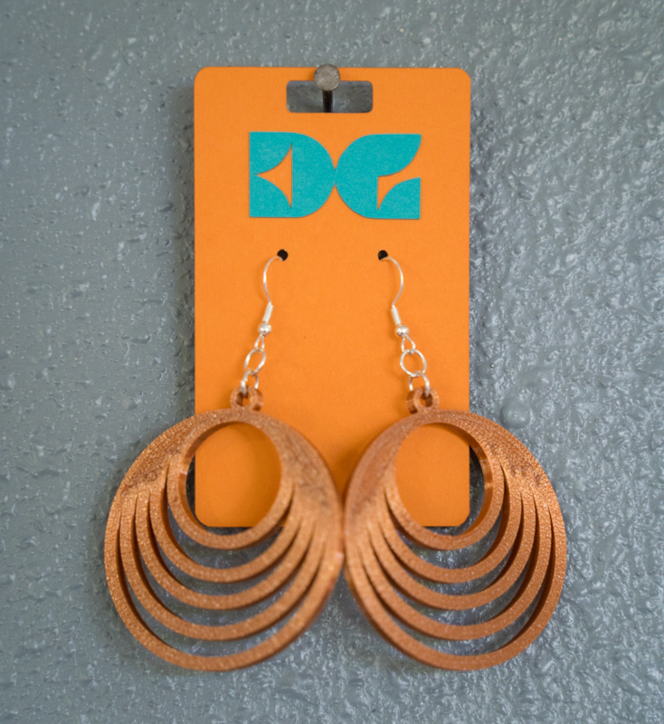 copper feeling loopy earrings