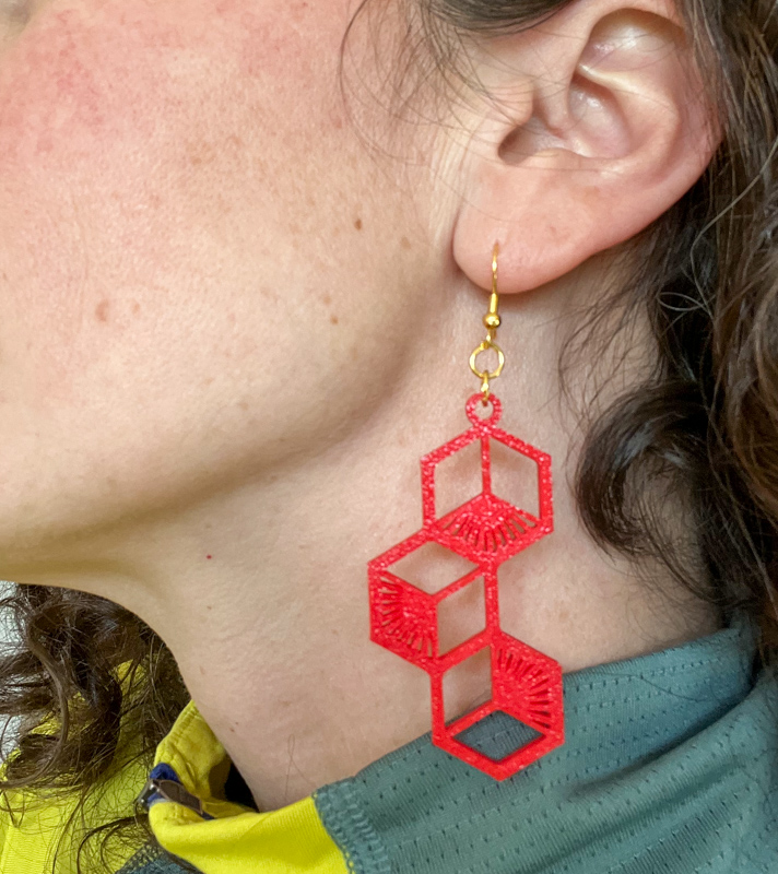 Hex Chain Earrings