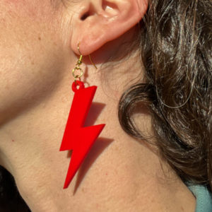 red lightning bolts