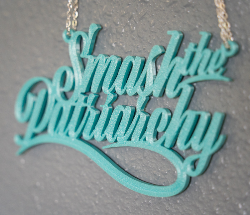 smash the patriarchy necklace
